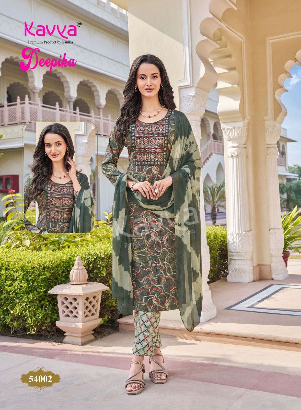 KAVYA DEEPIKA VOL 54 FANCY STRAIGHT KURTI WITH BOTTOM AND DUPATTA SET 