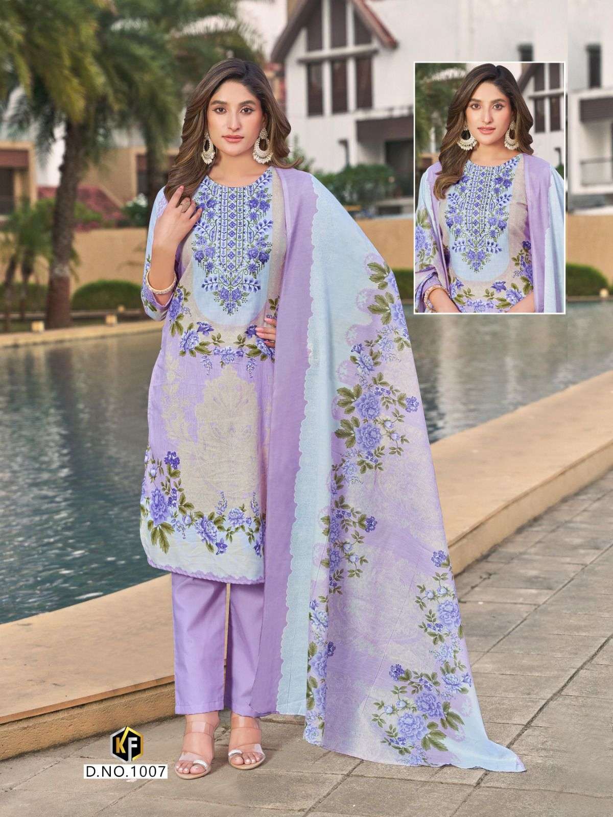 KEVAL FAB DASTAAN VOL 1 LAWN COTTON DIGITAL PRINT WITH WORK SUIT