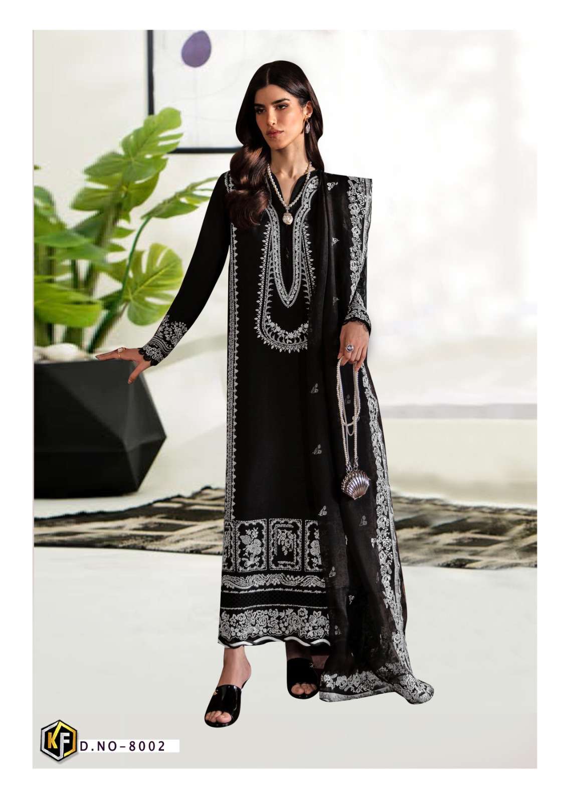 KEVAL FAB ROHA BLACK & WHITE VOL 8 READY MADE COLLECTION 