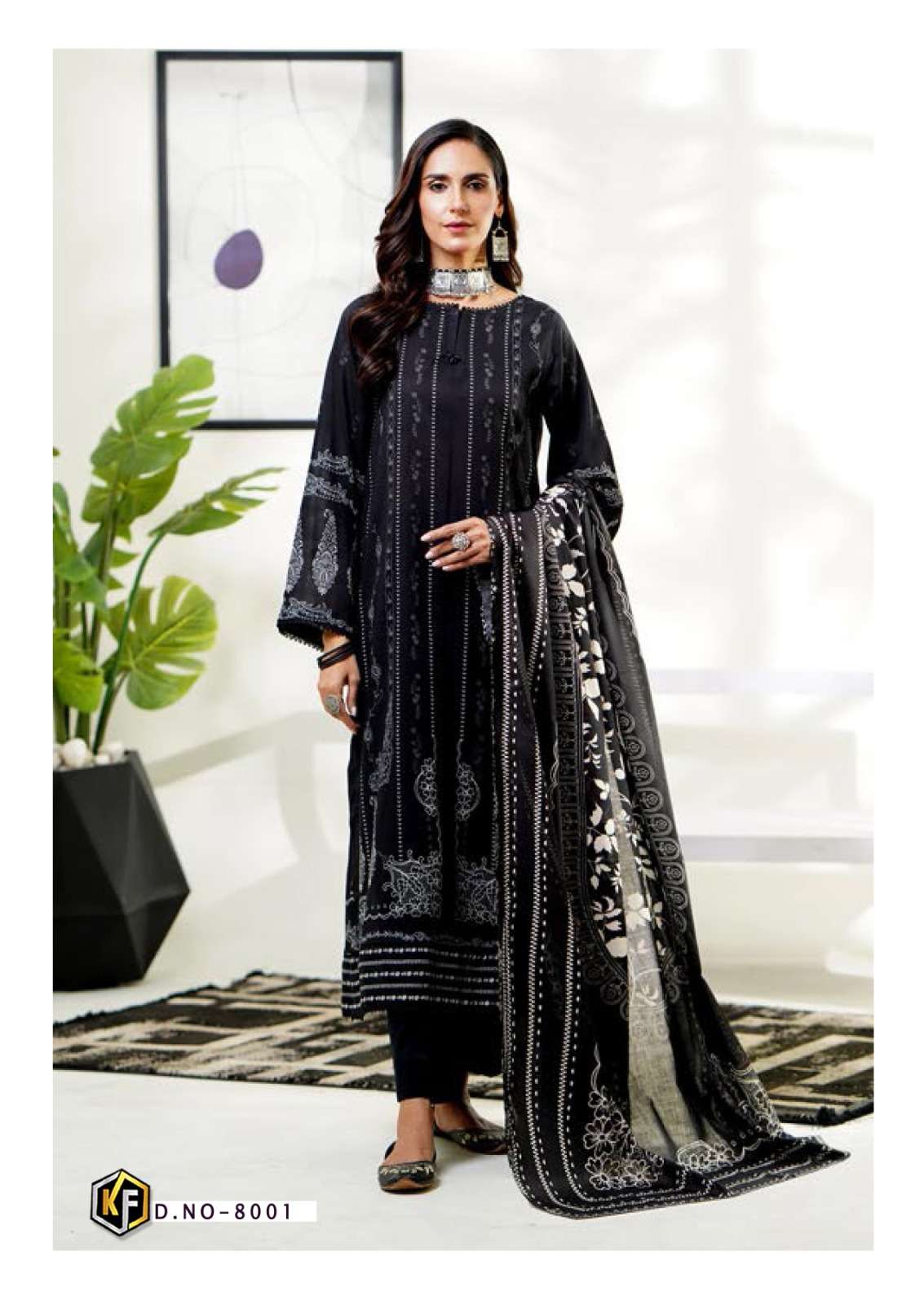 KEVAL FAB ROHA BLACK & WHITE VOL 8 READY MADE COLLECTION 