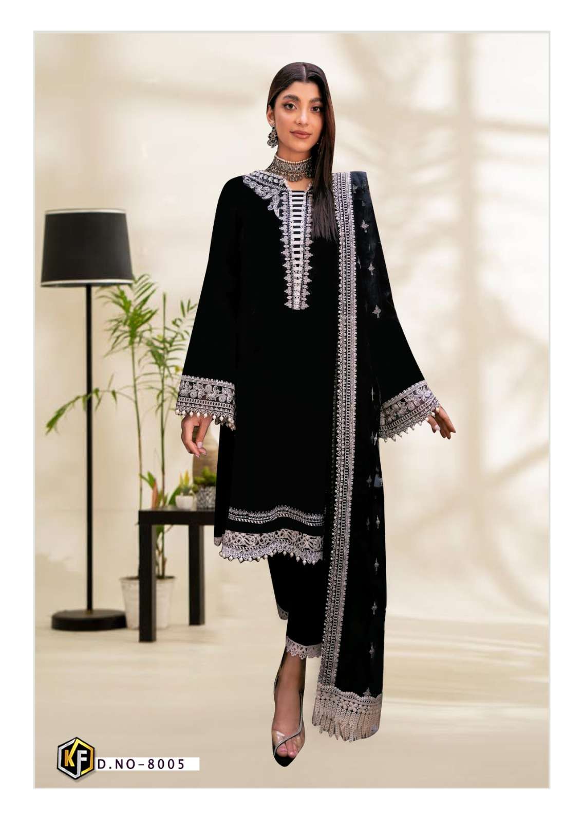 KEVAL FAB ROHA BLACK & WHITE VOL 8 READY MADE COLLECTION 