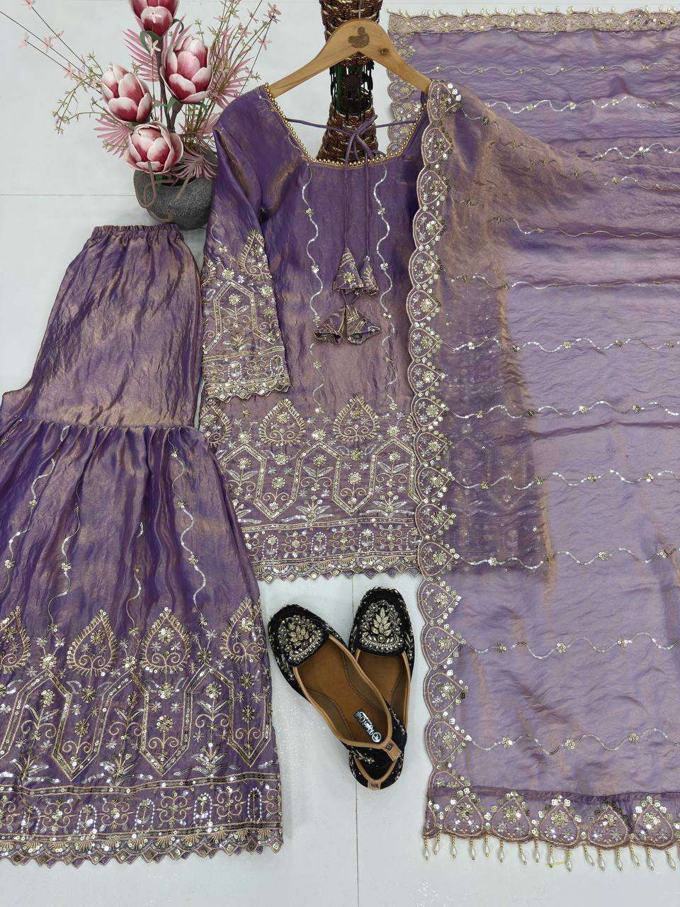 KF 1712 SATIN BEAUTIFUL PARTY WEAR DESIGNER LOOK LADIES SUIT