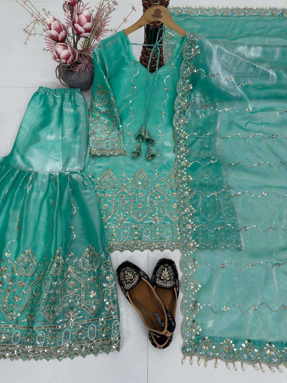 KF 1712 SATIN BEAUTIFUL PARTY WEAR DESIGNER LOOK LADIES SUIT