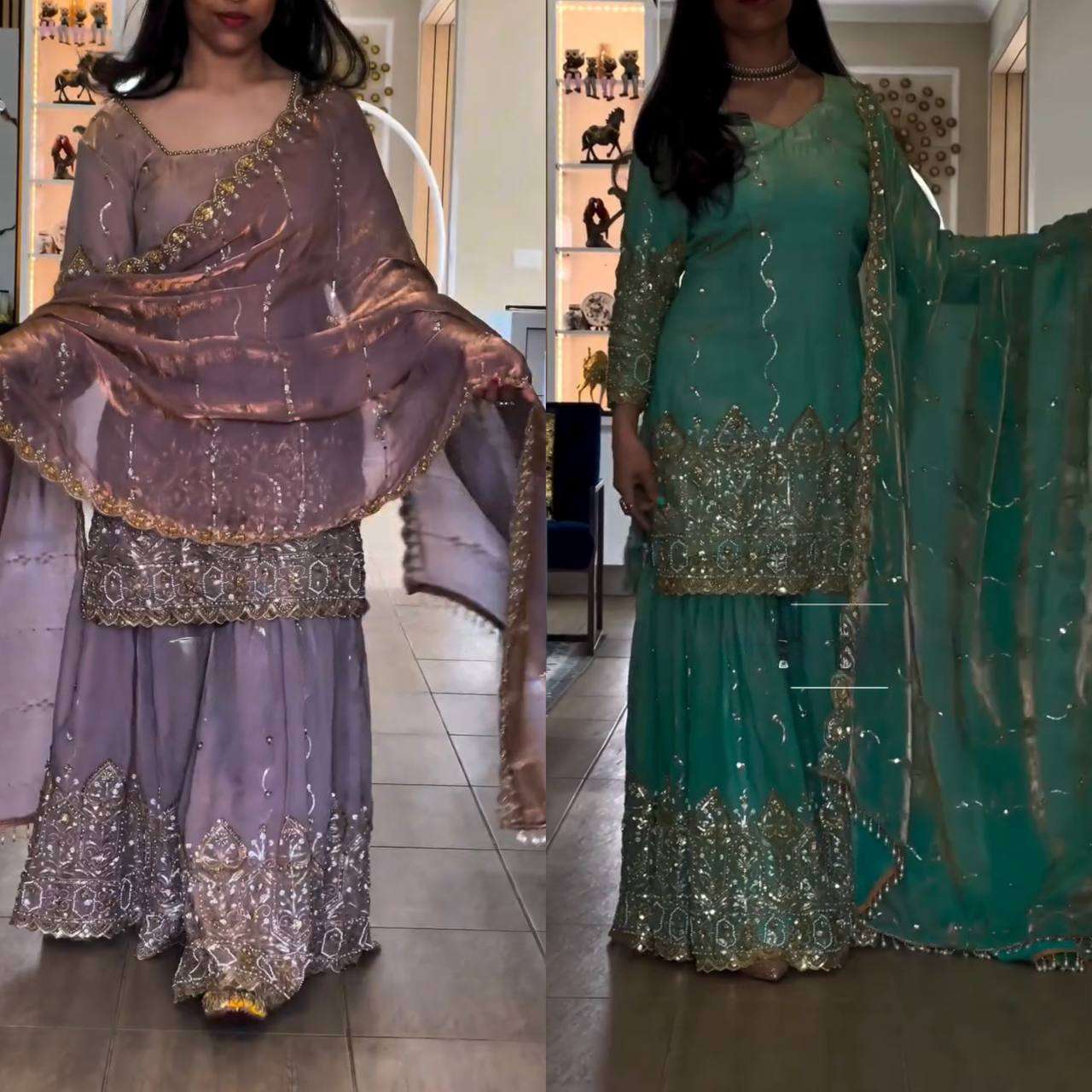 KF 1712 SATIN BEAUTIFUL PARTY WEAR DESIGNER LOOK LADIES SUIT