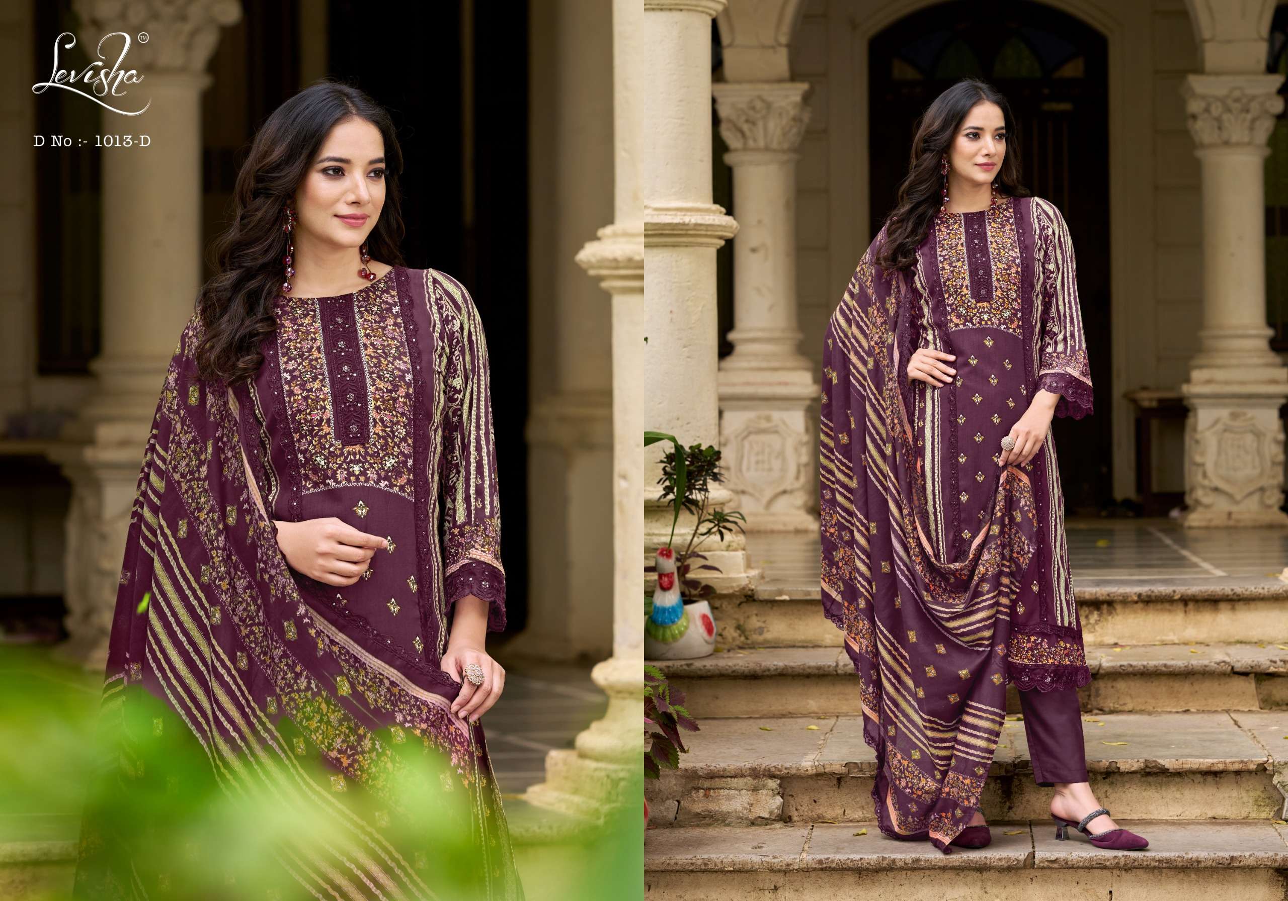 LEVISHA BAGH RAYON PRINTED WITH PATCH WORK SUIT