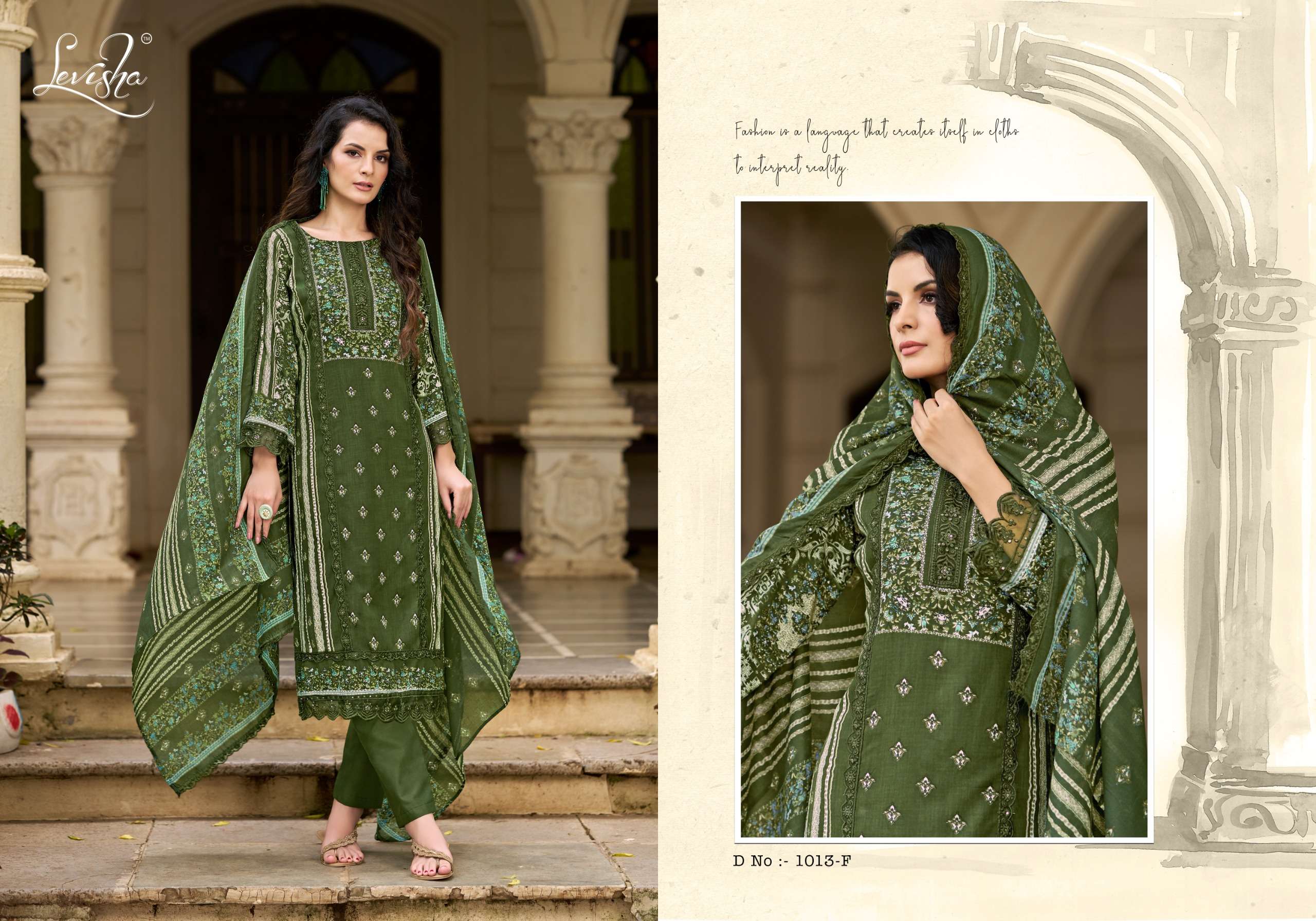 LEVISHA BAGH RAYON PRINTED WITH PATCH WORK SUIT
