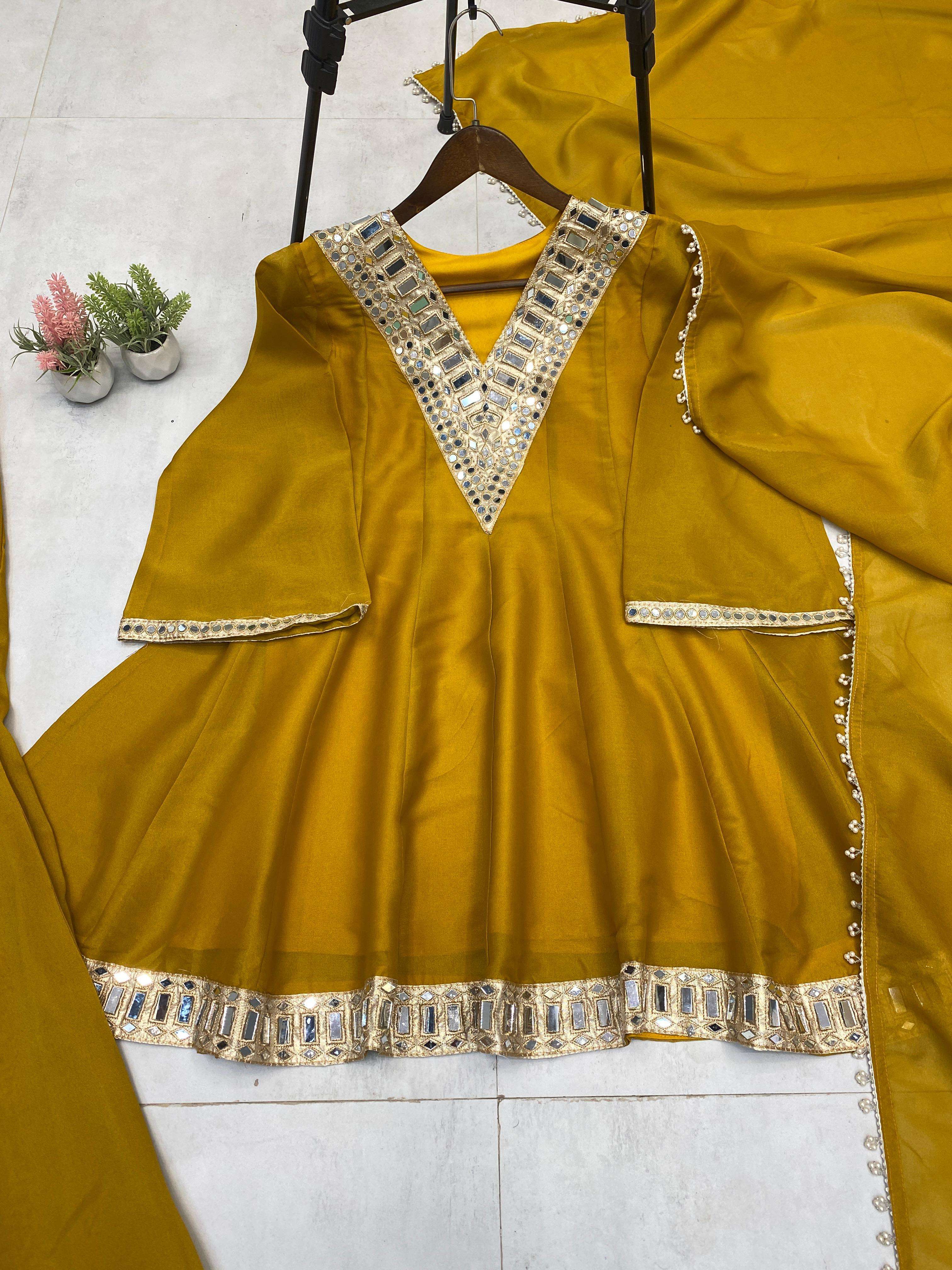 LG 2027 COSMOS FABRIC PREETY LOOK DESIGNER TOP WITH PLAZZO AND DUPATTA 