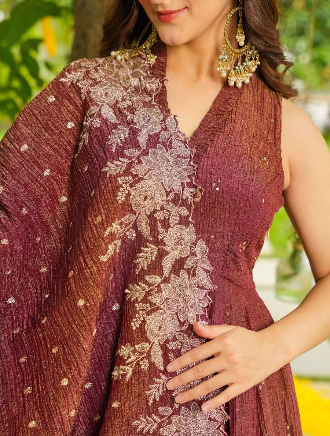  LG 2046 GORGEOUS LOOK DESIGNER PARTY WEAR GOWN WITH PLAZZO AND DUPATTA 