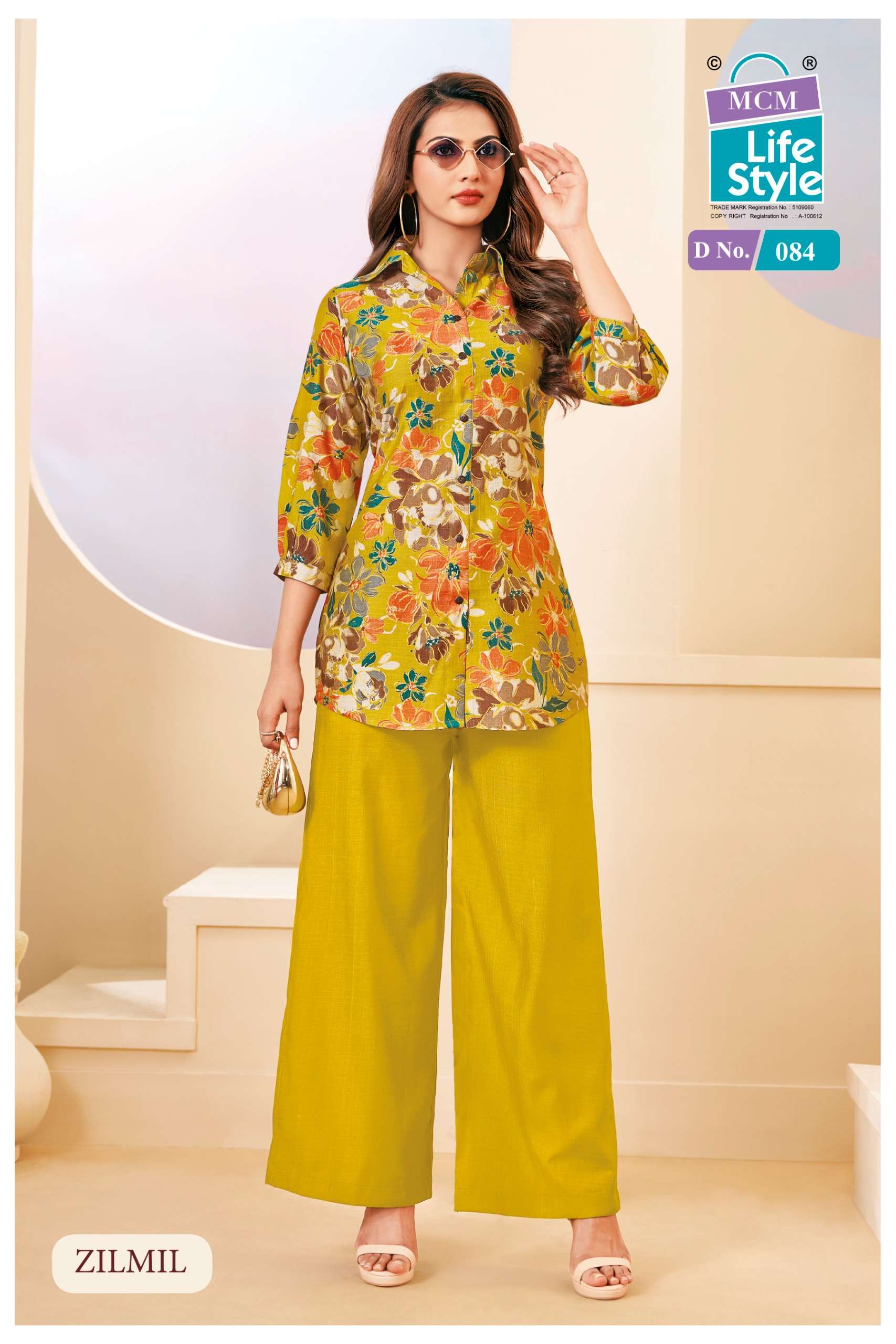 MCM LIFESTYLE ZILMIL FANCY WEAR LADIES TOP WITH PLAZZO PAIR 