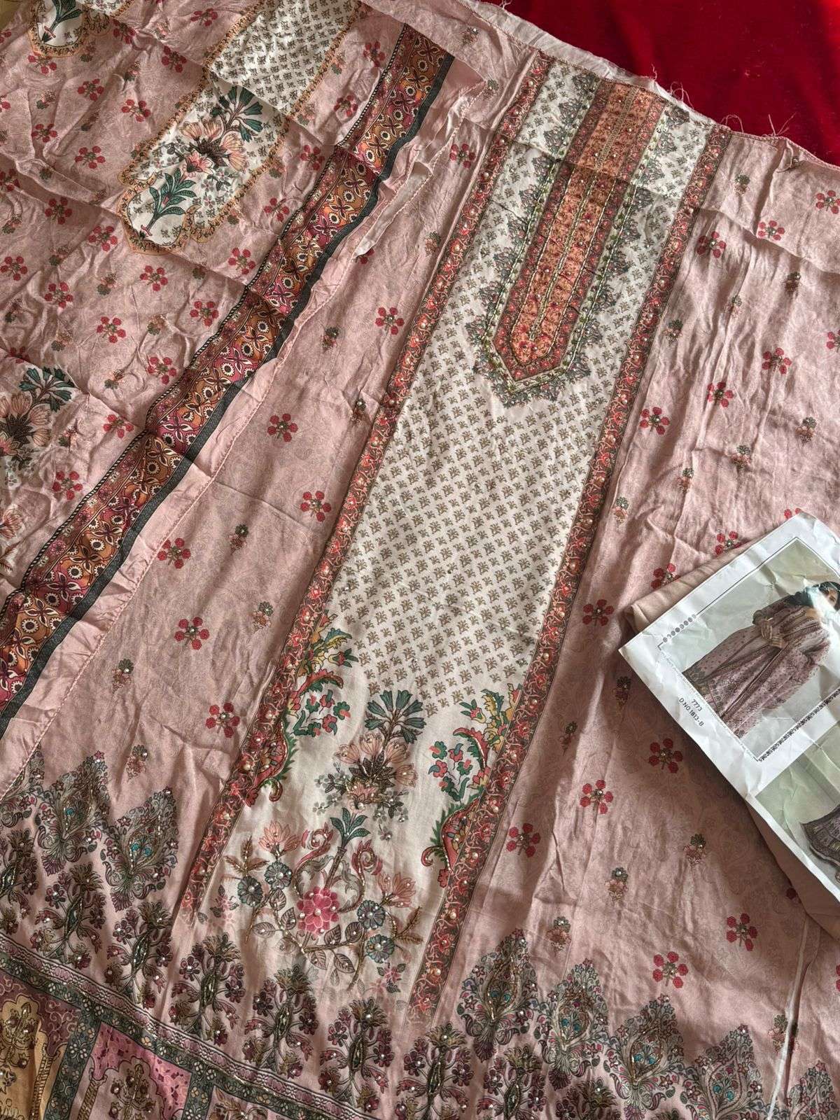 MEHBOOB TEX DESIGN NO - 1812 AB - 1813 AB PURE VISCOSE MUSLIN DIGITAL PRINT AARI HANDWORK PAKISTANI SUIT