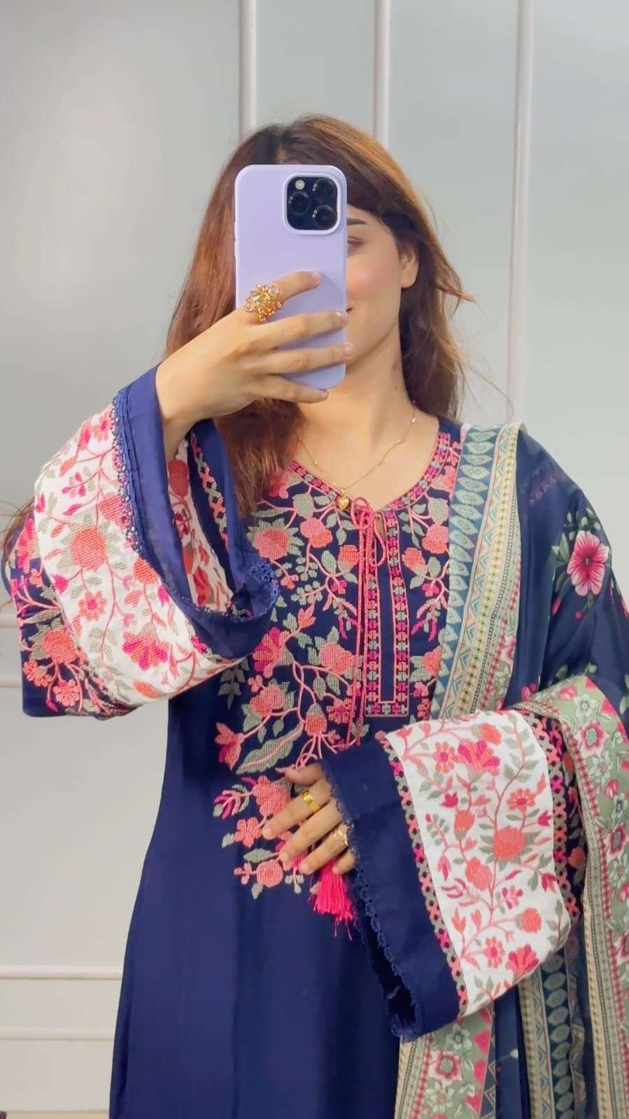 MEHBOOB TEX DESIGN NO - 1829 PURE RAYON HEAVY SELF EMBROIDERED WORK PAKISTANI SUIT