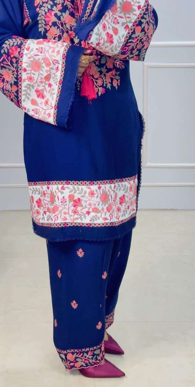 MEHBOOB TEX DESIGN NO - 1829 PURE RAYON HEAVY SELF EMBROIDERED WORK PAKISTANI SUIT
