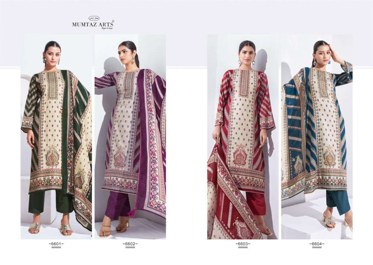 MUMTAZ ARTS 4 PC COMBO SUIT COLLECTION VISCOSE DIGITAL PRINT WITH FANCY WORK SUIT