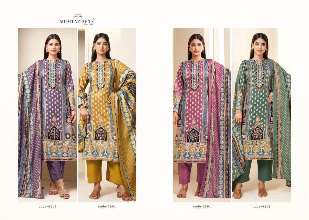 MUMTAZ ARTS 4 PC COMBO SUIT COLLECTION VISCOSE DIGITAL PRINT WITH FANCY WORK SUIT