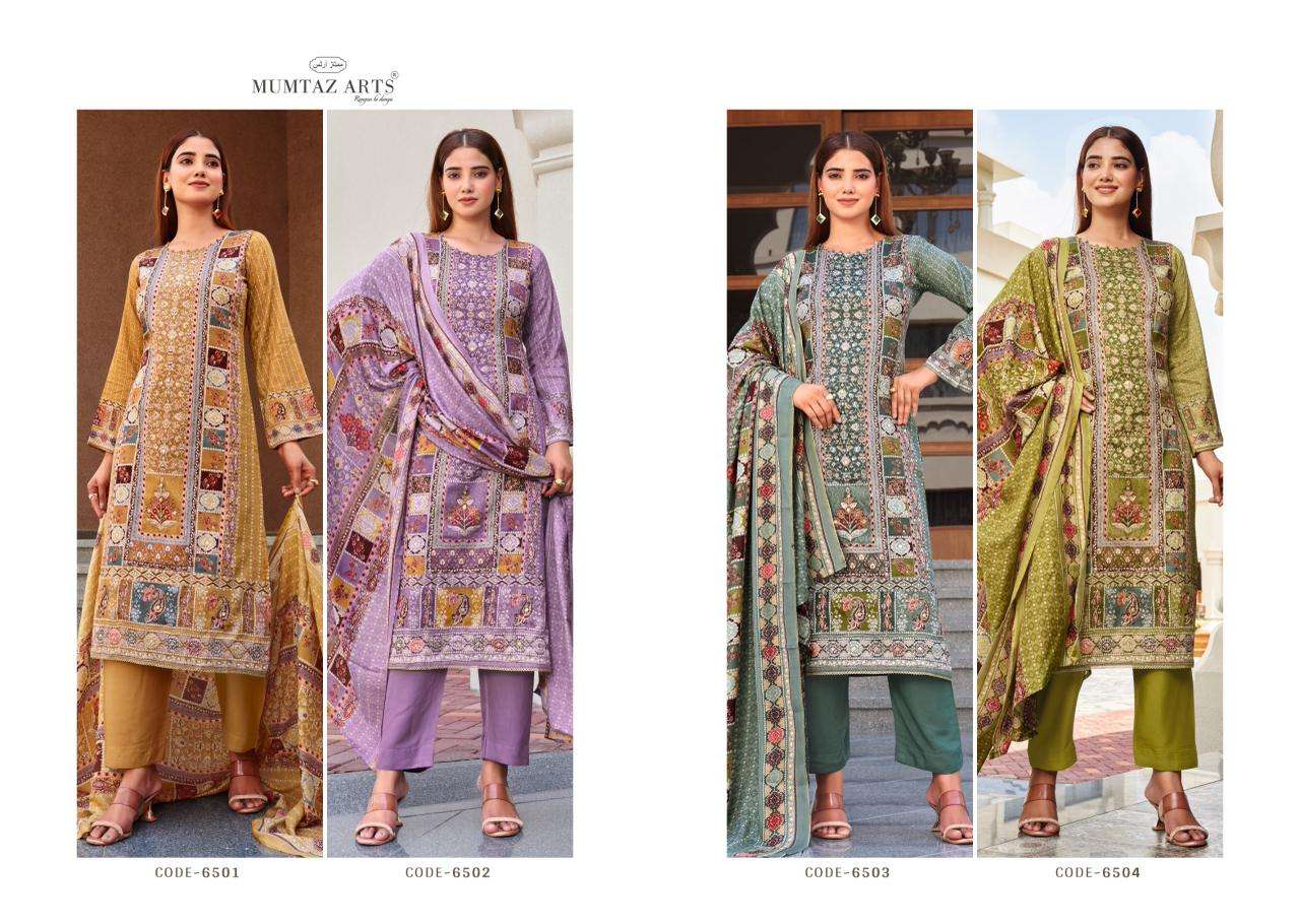 MUMTAZ ARTS 4 PC COMBO SUIT COLLECTION VISCOSE DIGITAL PRINT WITH FANCY WORK SUIT
