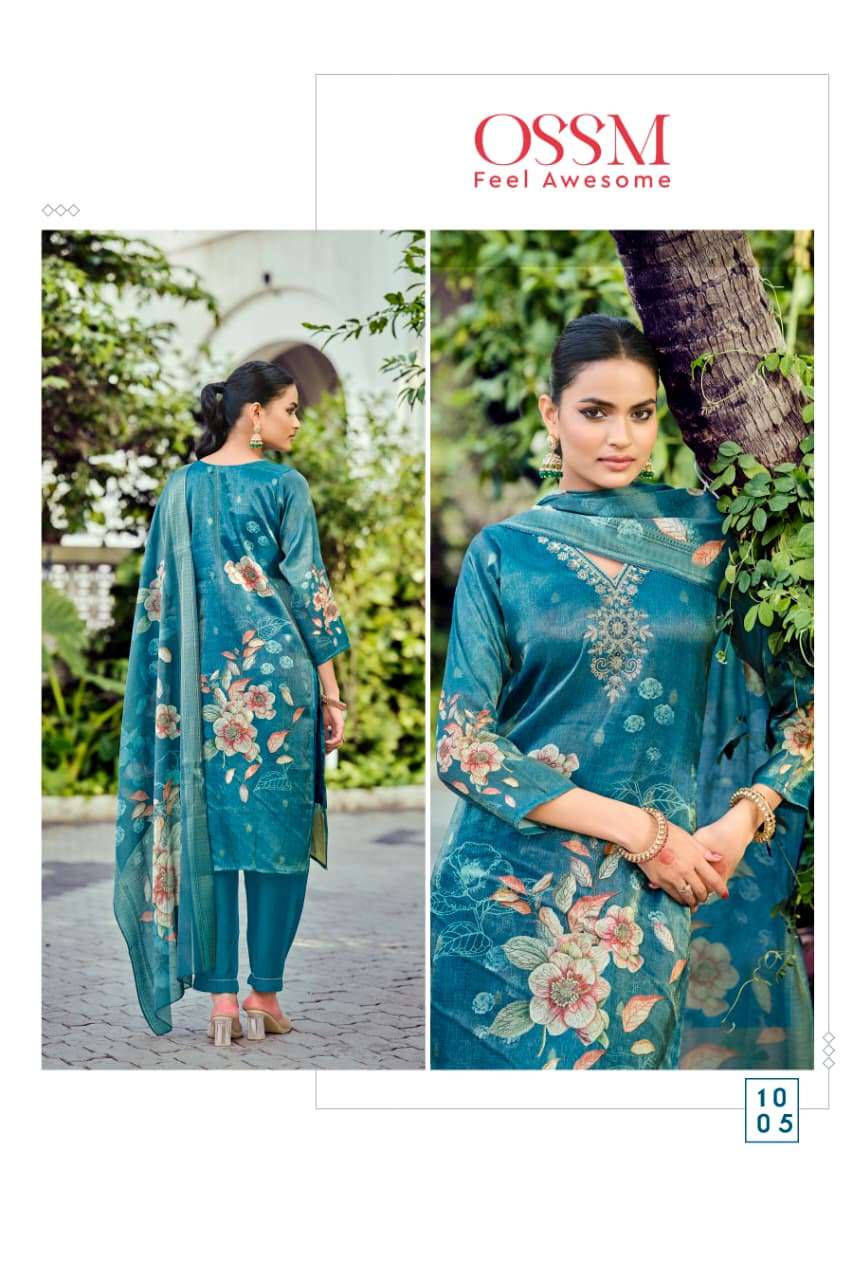 OSSM GULABO SILK JACQUARD FANCY WORKS LADIES 3 PIECE SET COLLECTION 