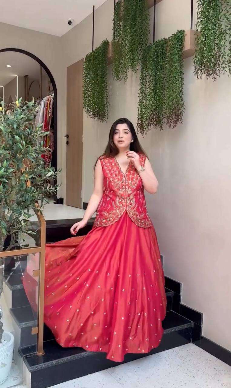 PC 554 HEAVY BEAUTIFUL PARTY WEAR DESIGNER LEHENGA CHOLI AND SHRUG 