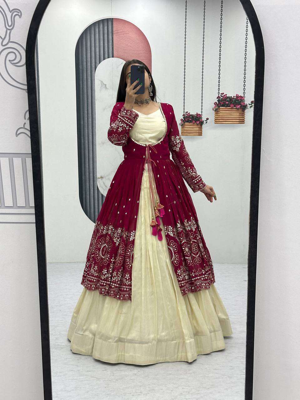 PC 556 HEAVY FESTIVE WEAR DESIGNER LOOK LADIES DRESS