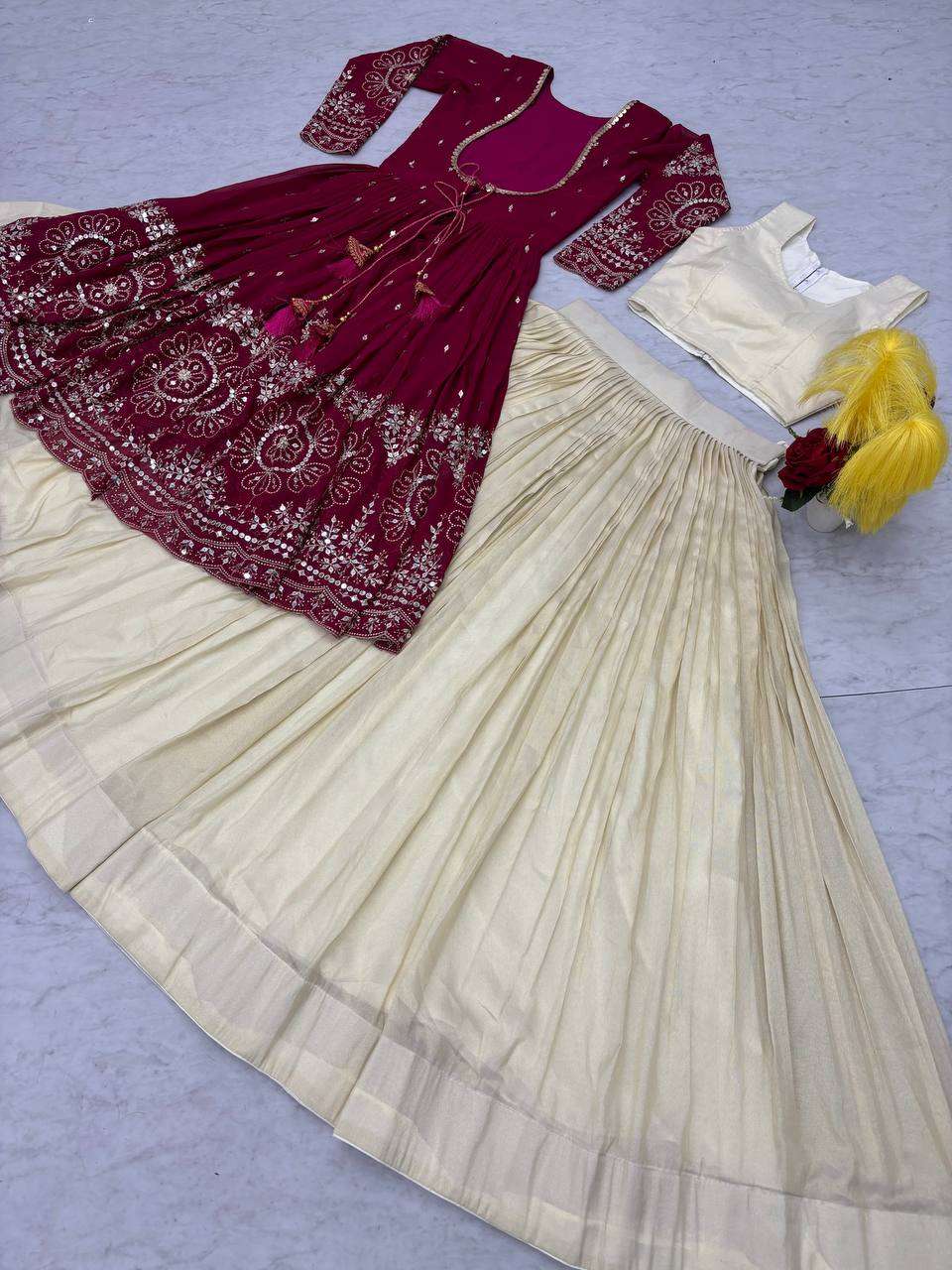 PC 556 HEAVY FESTIVE WEAR DESIGNER LOOK LADIES DRESS