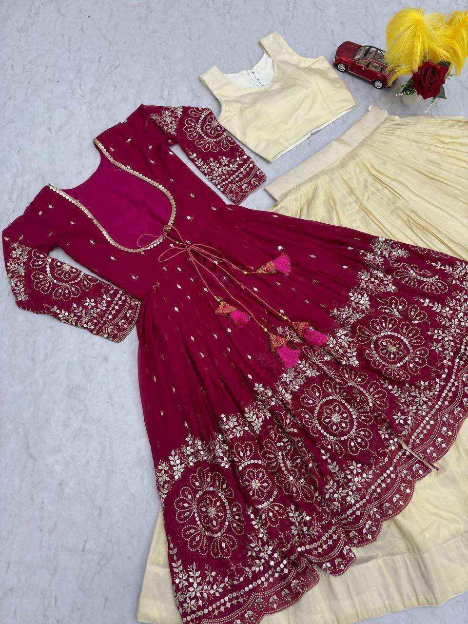 PC 556 HEAVY FESTIVE WEAR DESIGNER LOOK LADIES DRESS