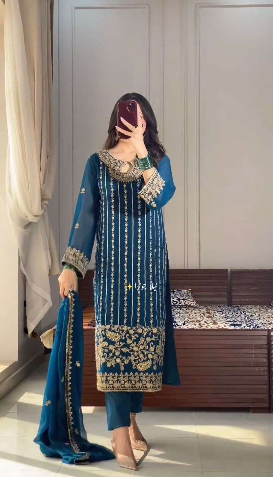 PD 1090 SILK DESIGNER WORK FESTIVE WEAR LADIES SUIT