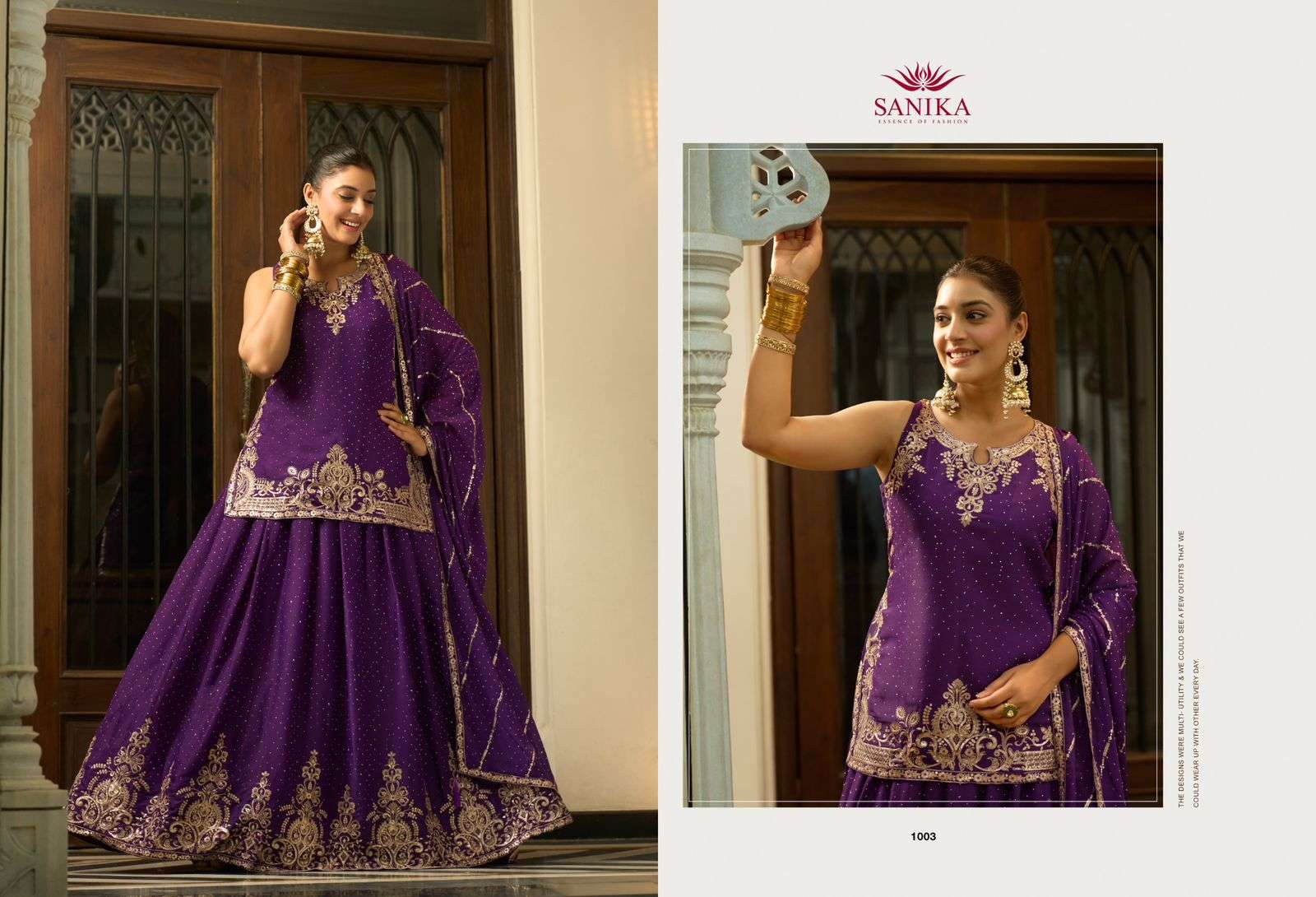 SANIKA FASHION ️VARNIKA GEORGETTE HEAVY DESIGNER WEDDING WEAR LEHENGA SUIT