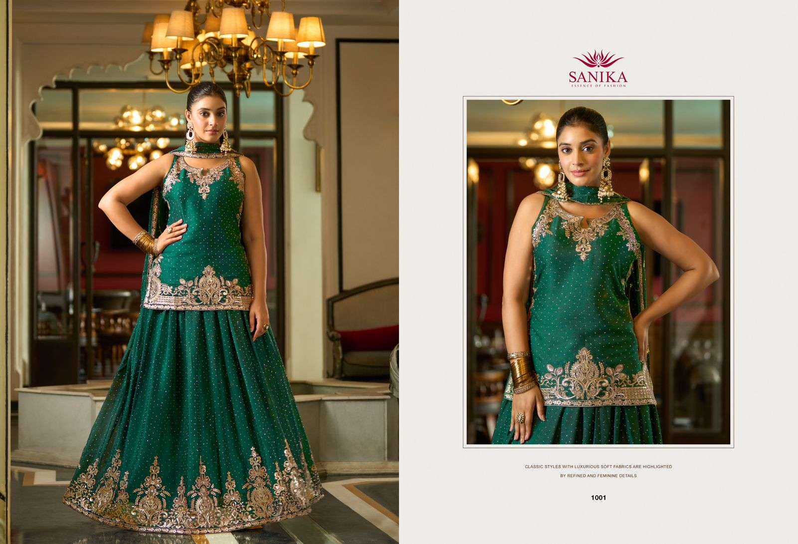 SANIKA FASHION ️VARNIKA GEORGETTE HEAVY DESIGNER WEDDING WEAR LEHENGA SUIT