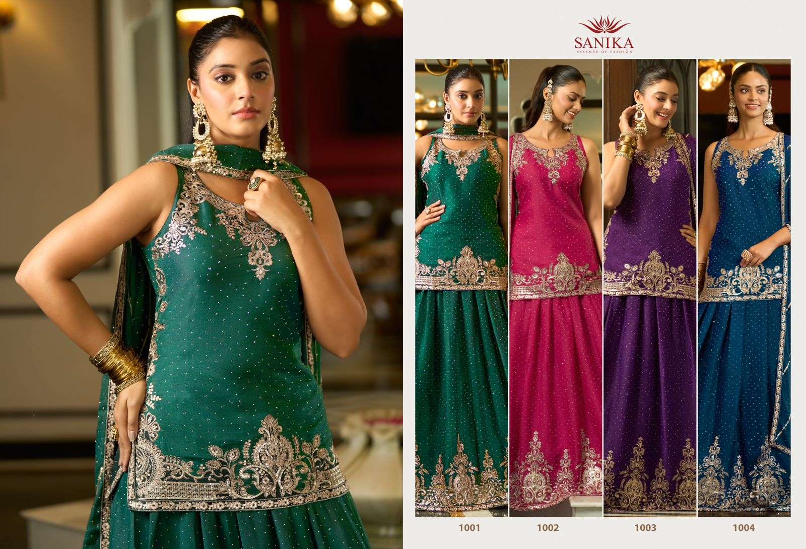 SANIKA FASHION ️VARNIKA GEORGETTE HEAVY DESIGNER WEDDING WEAR LEHENGA SUIT