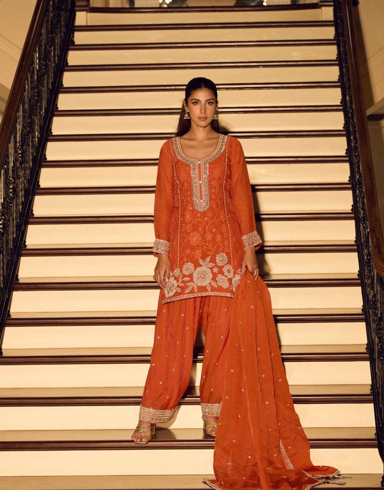 SAYURI DESIGNER KANCHAN SILK HEAVY DESIGNER WEDDING WEAR SUIT 