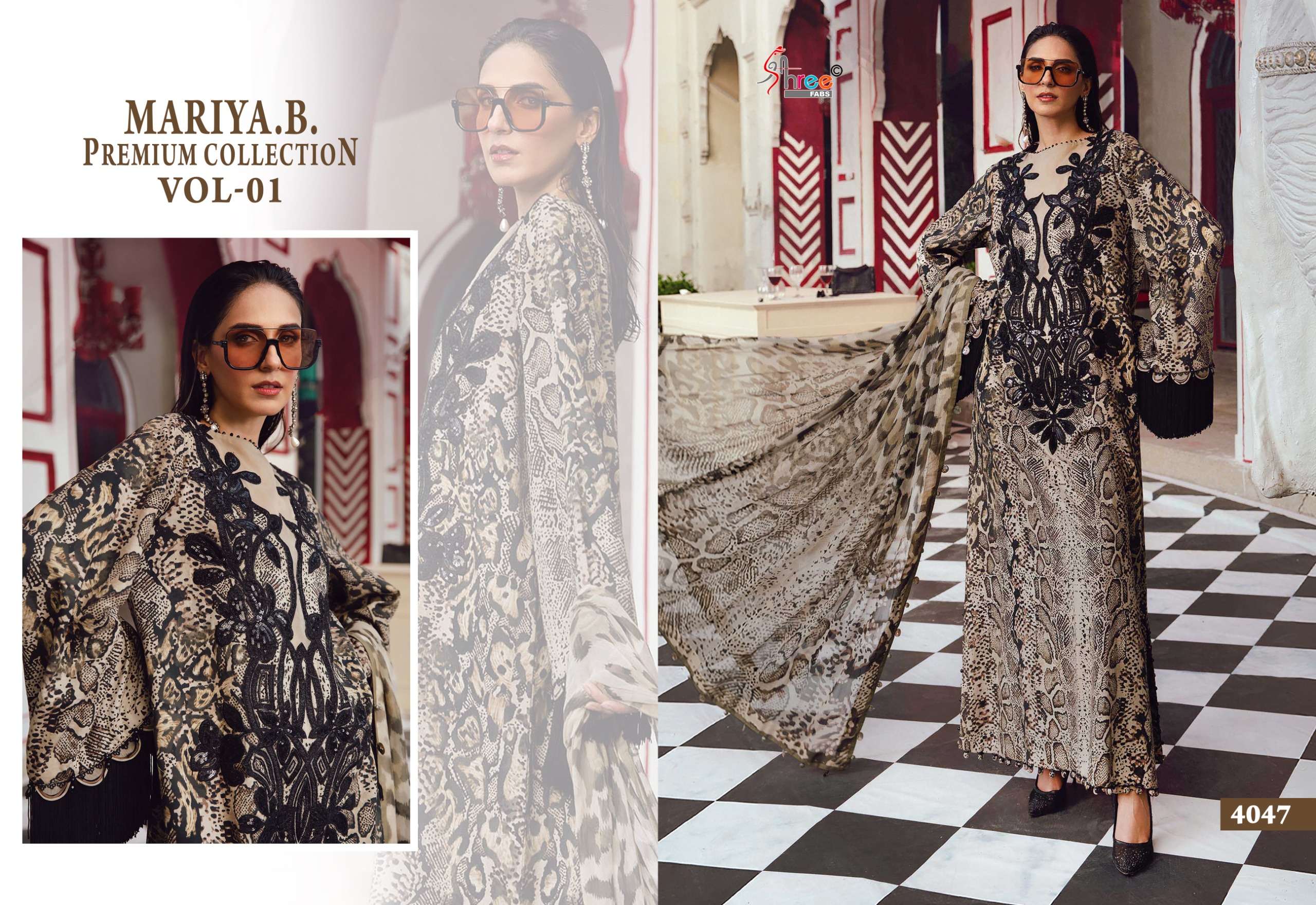 SHREE FABS MARIYA B PREMIUM COLLECTION VOL 1 COTTON DESIGNER WORK SUIT