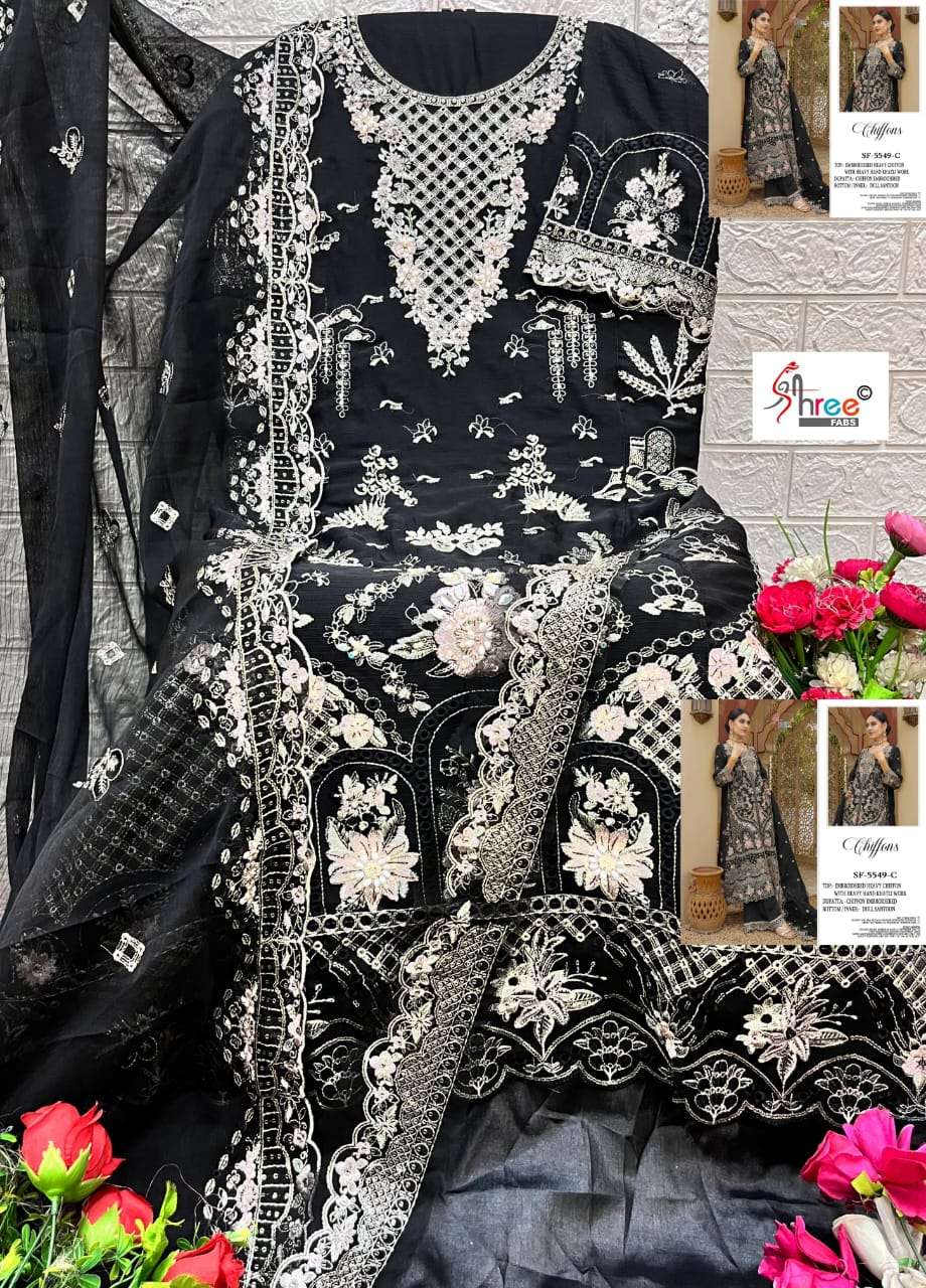 SHREE FABS SF 5549 HEAVY EMBROIDERED DESIGNER PAKISTANI SUIT
