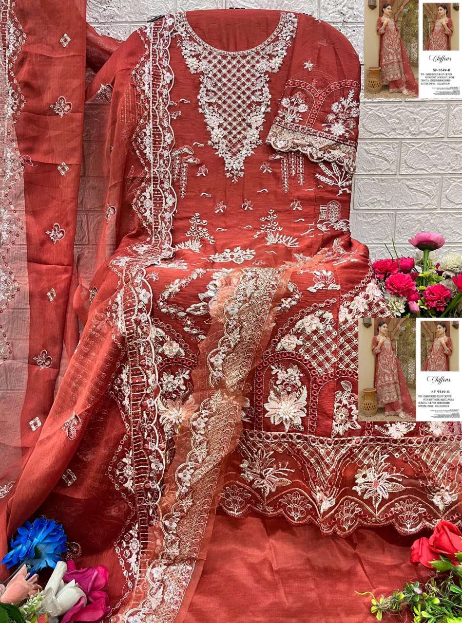 SHREE FABS SF 5549 HEAVY EMBROIDERED DESIGNER PAKISTANI SUIT