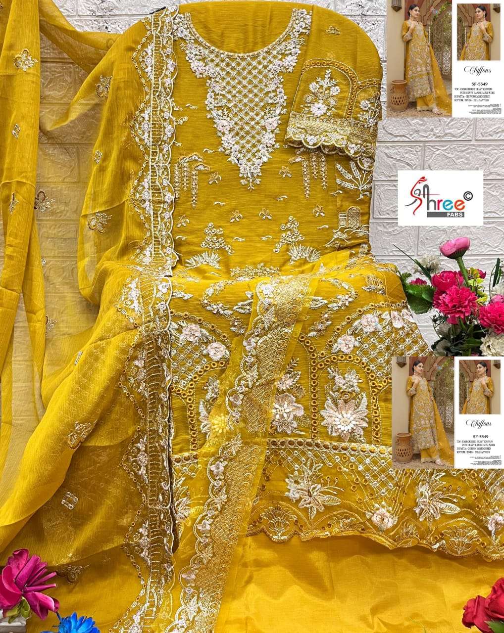 SHREE FABS SF 5549 HEAVY EMBROIDERED DESIGNER PAKISTANI SUIT