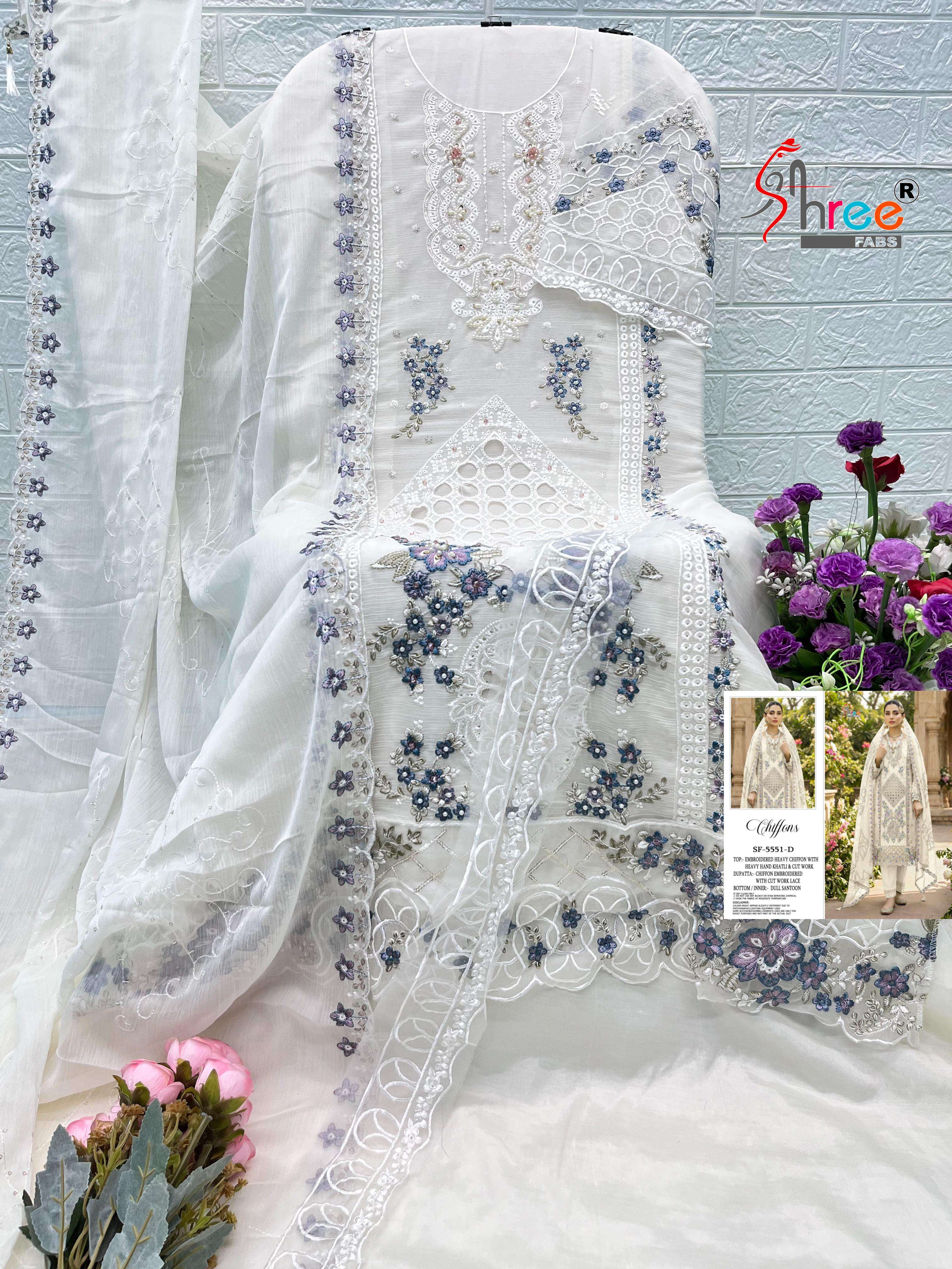 SHREE FABS SF 5551 HEAVY EMBROIDERY DESIGNER PAKISTANI SUIT