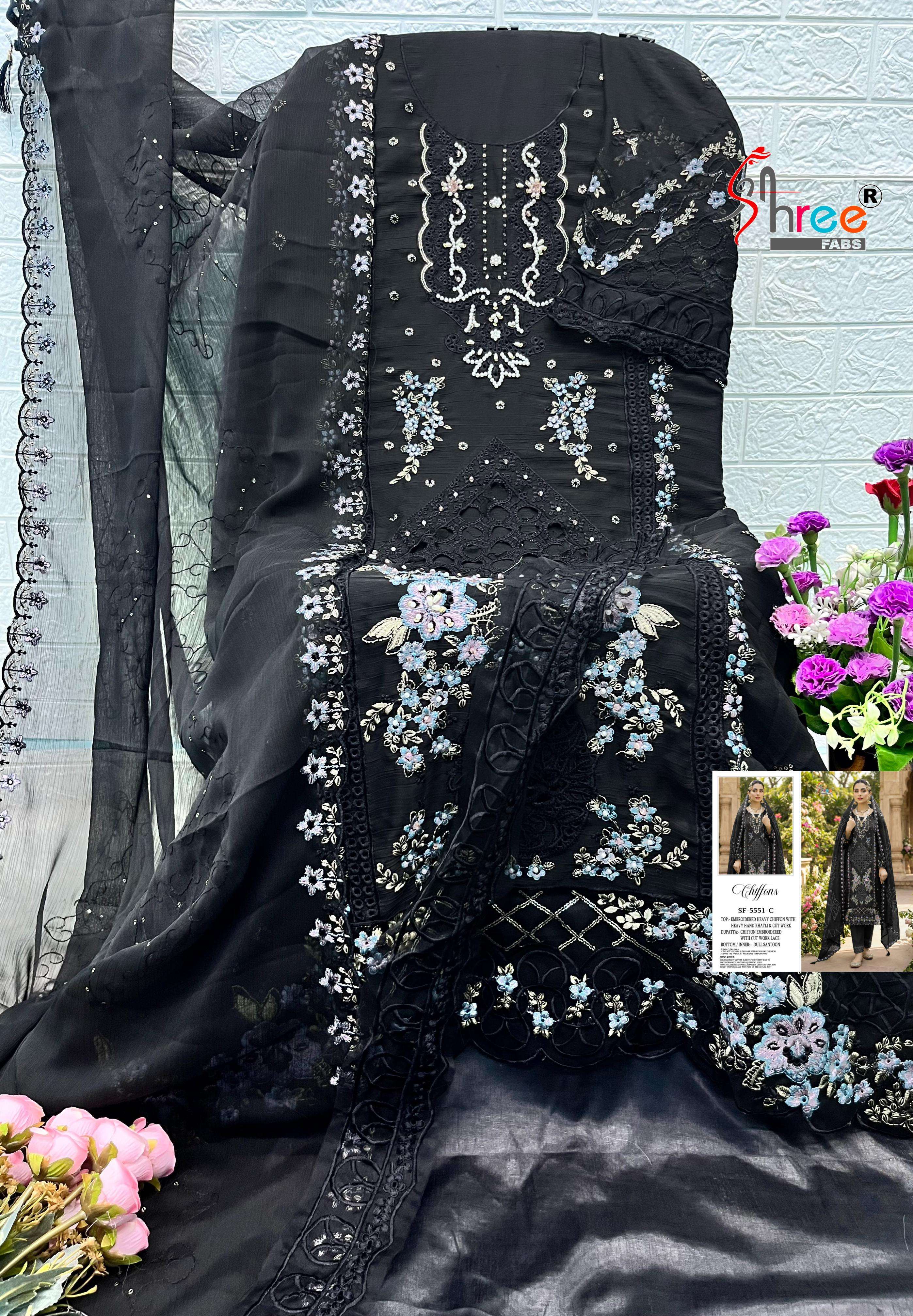 SHREE FABS SF 5551 HEAVY EMBROIDERY DESIGNER PAKISTANI SUIT
