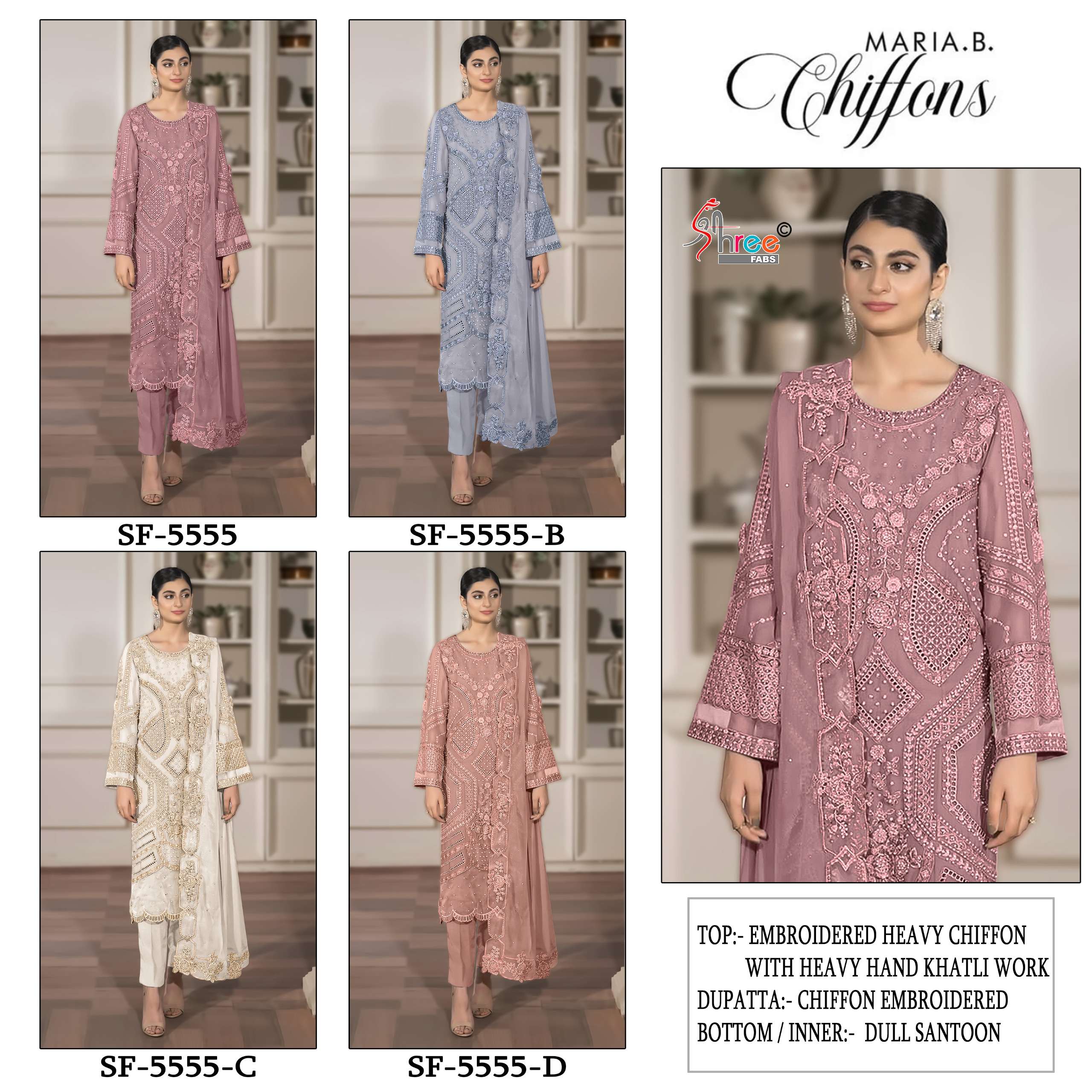 SHREE FABS SF 5555 HEAVY EMBROIDERY DESIGNER PAKISTANI SUIT