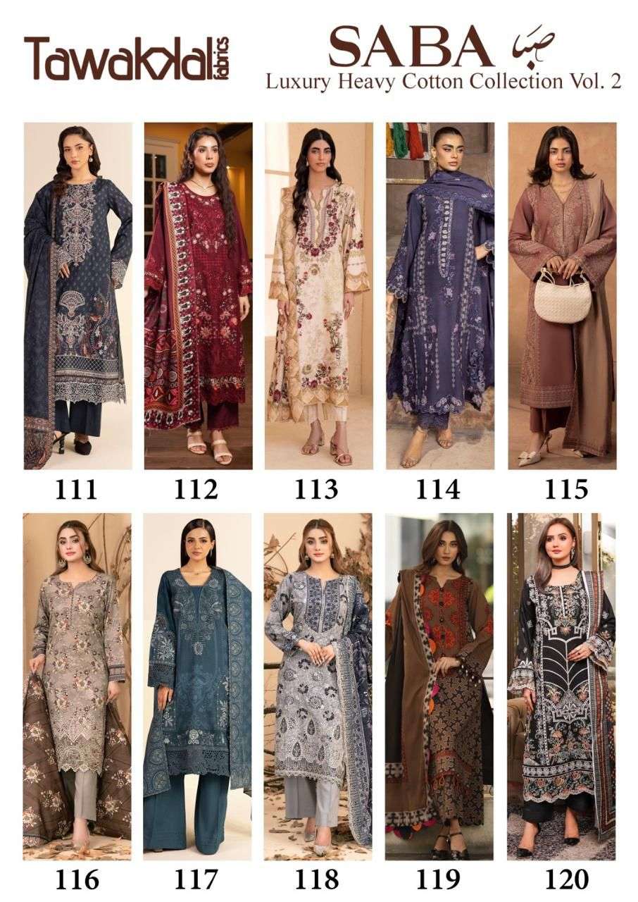 TAWAKKAL FABRICS SABA LUXURY HEAVY COTTON COLLECTION VOL 2