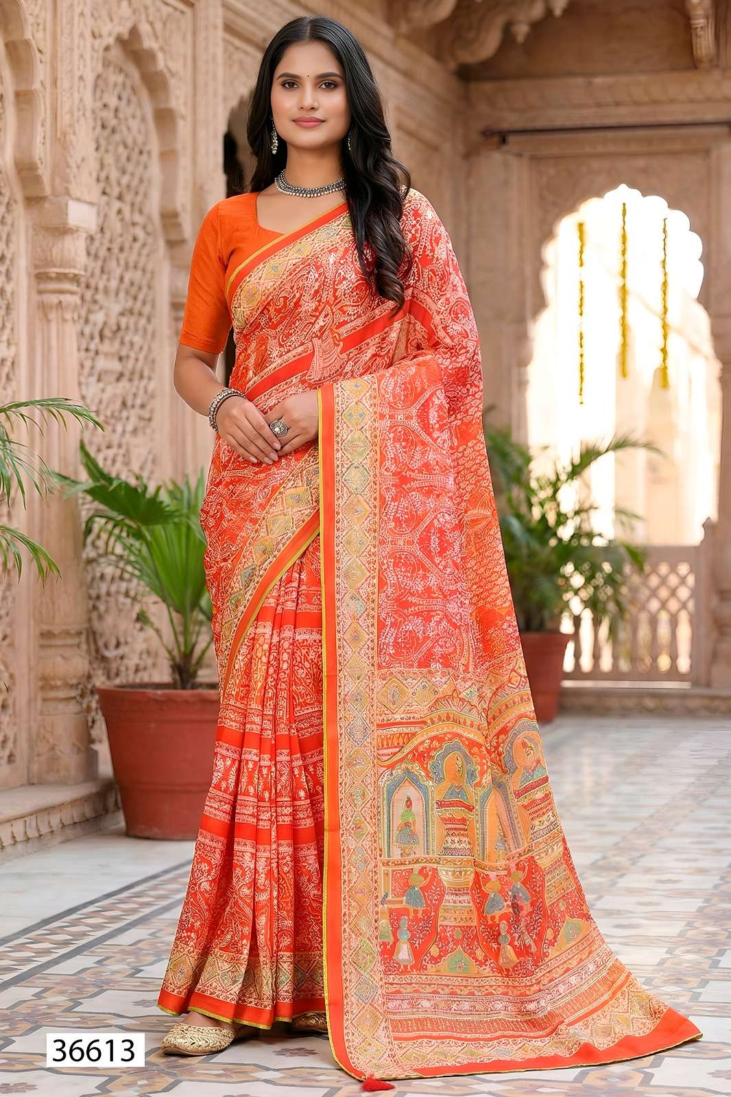 VALLABHI PRINTS RATNAJYOTI VOL 25 GEORGETTE ETHNIC DESIGNER PRINT SAREE