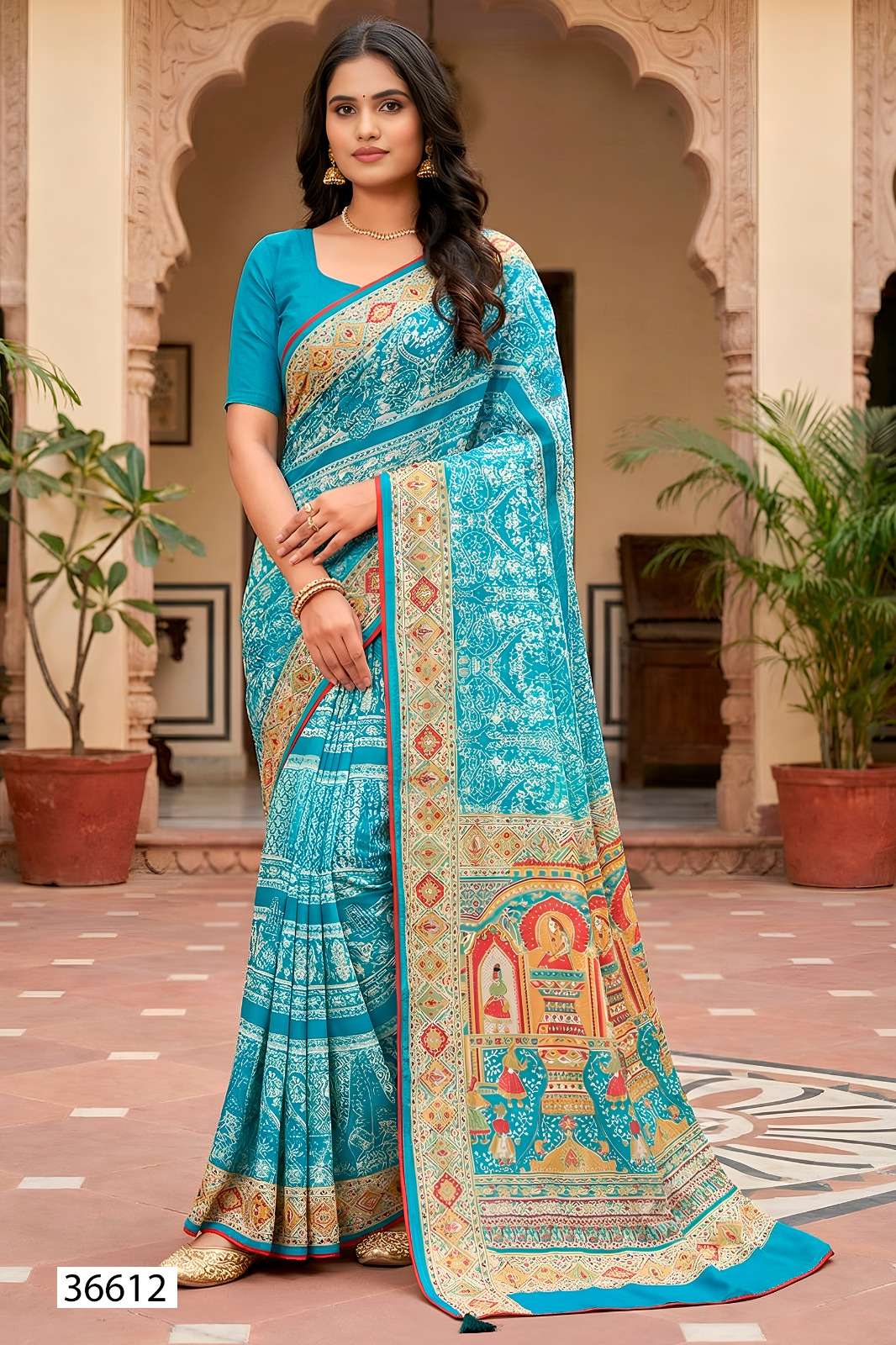 VALLABHI PRINTS RATNAJYOTI VOL 25 GEORGETTE ETHNIC DESIGNER PRINT SAREE