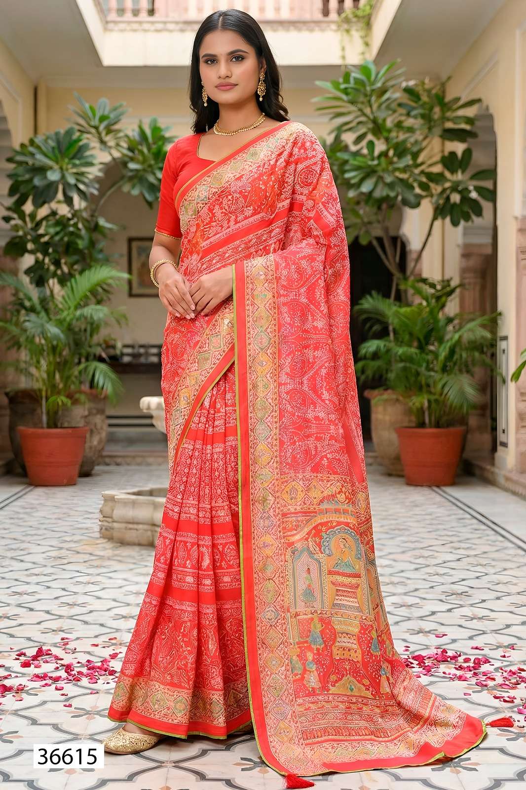 VALLABHI PRINTS RATNAJYOTI VOL 25 GEORGETTE ETHNIC DESIGNER PRINT SAREE