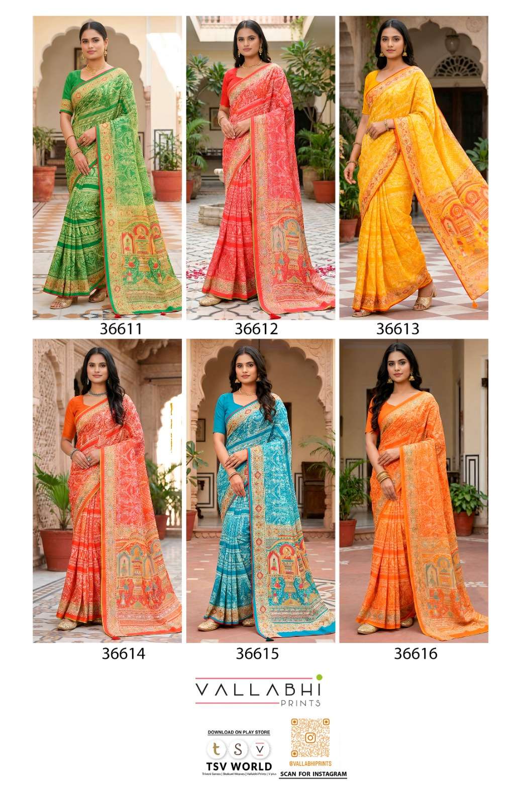 VALLABHI PRINTS RATNAJYOTI VOL 25 GEORGETTE ETHNIC DESIGNER PRINT SAREE