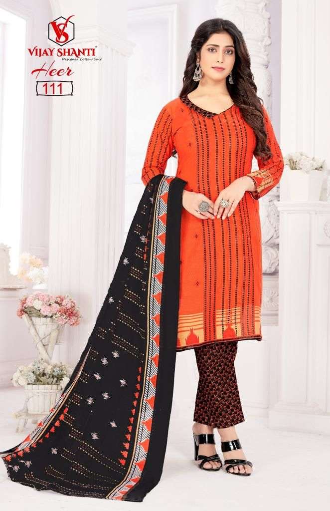VIJAY SHANTI DRESS HEER COTTON PRINTED LADIES DRESS