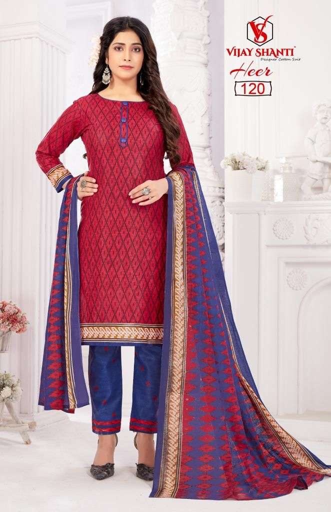 VIJAY SHANTI DRESS HEER COTTON PRINTED LADIES DRESS
