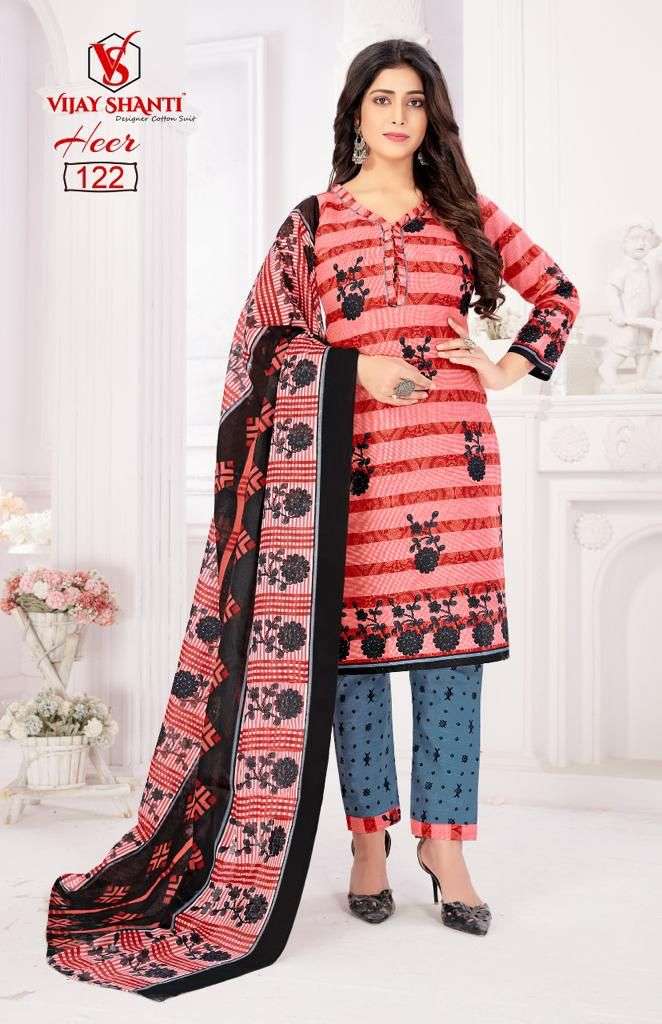 VIJAY SHANTI DRESS HEER COTTON PRINTED LADIES DRESS