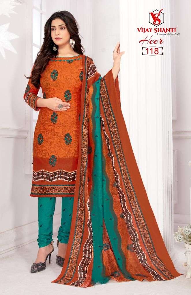 VIJAY SHANTI DRESS HEER COTTON PRINTED LADIES DRESS