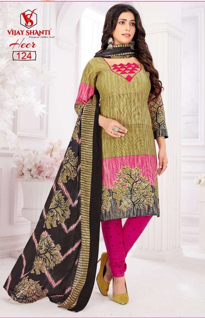 VIJAY SHANTI DRESS HEER COTTON PRINTED LADIES DRESS