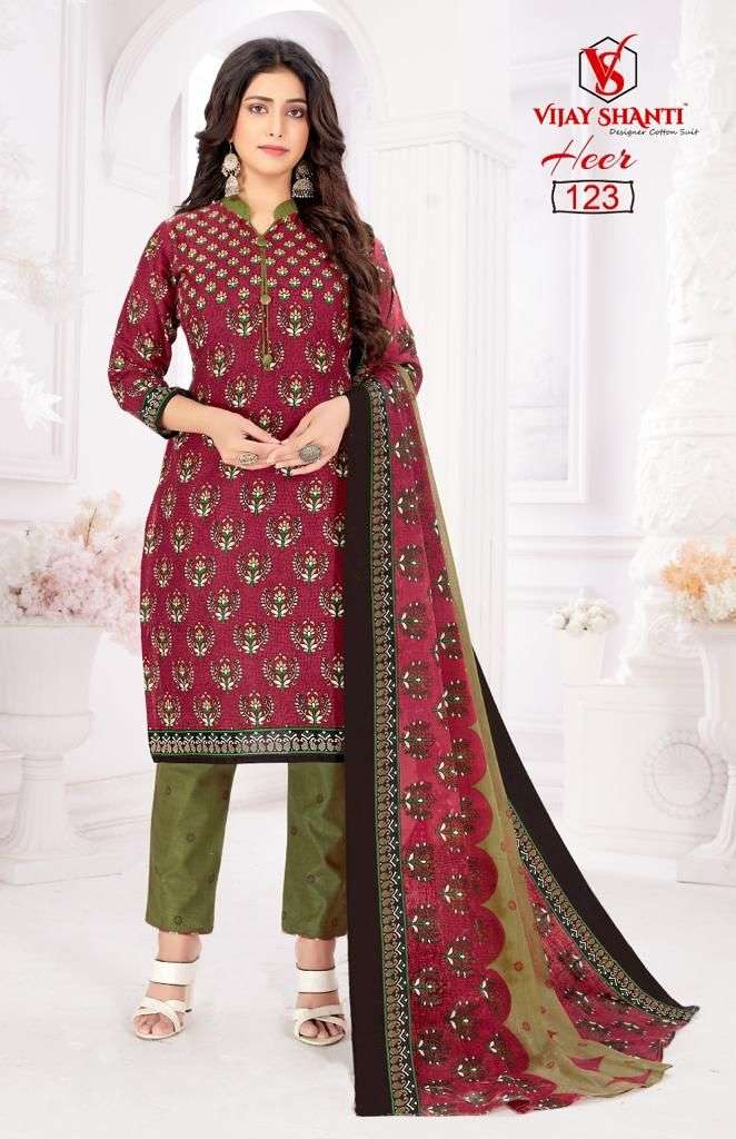 VIJAY SHANTI DRESS HEER COTTON PRINTED LADIES DRESS