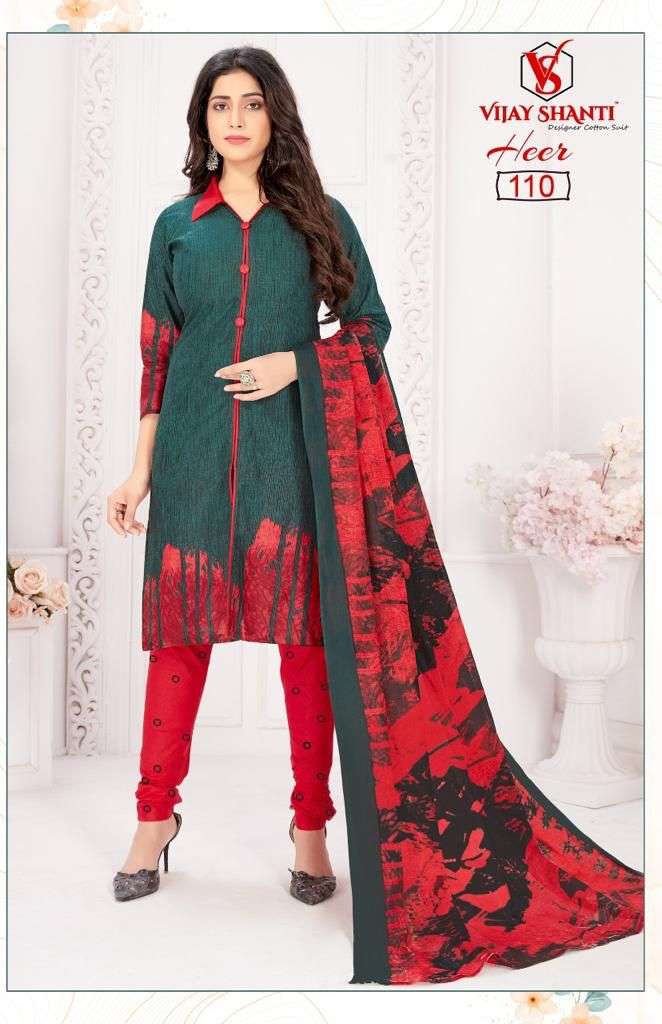 VIJAY SHANTI DRESS HEER COTTON PRINTED LADIES DRESS
