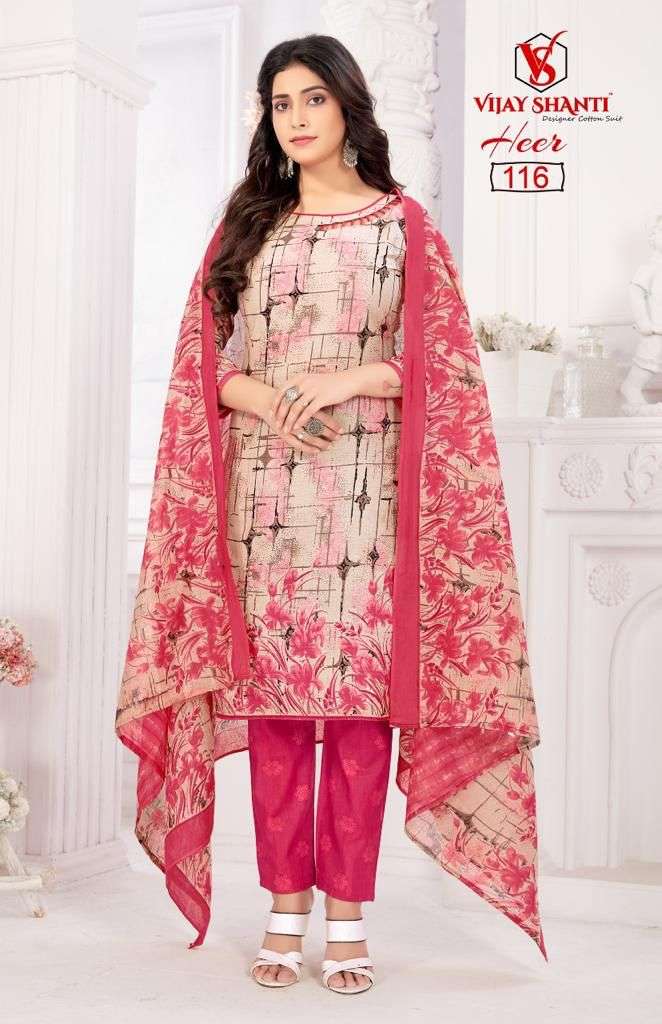 VIJAY SHANTI DRESS HEER COTTON PRINTED LADIES DRESS