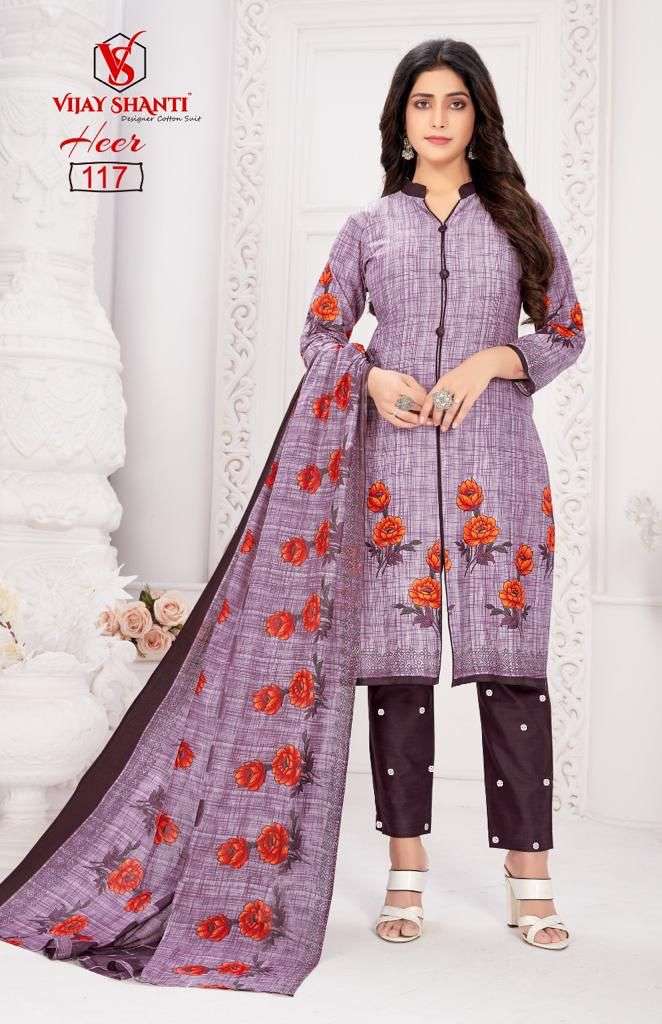 VIJAY SHANTI DRESS HEER COTTON PRINTED LADIES DRESS
